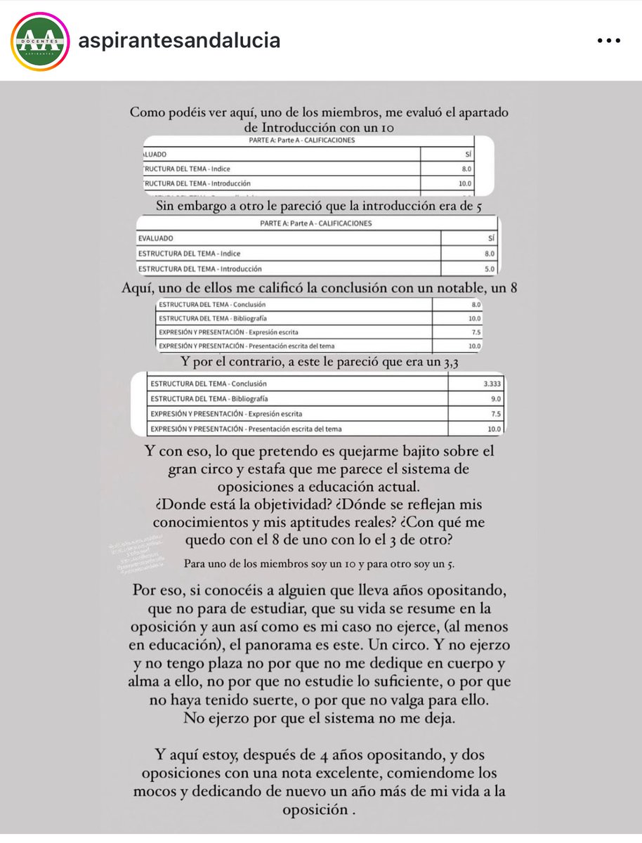 mucedad's tweet photo. Así funcionan las #oposicionesdocentes en pleno 2025. Subjetividad al máximo exponente. Una vergüenza el sistema de acceso. Los opositores merecemos un proceso objetivo y justo.
@AndaluciaJunta @EducaAnd @JuanMa_Moreno @psoedeandalucia @mjmonteroc https://t.co/R9aA5jHrJx