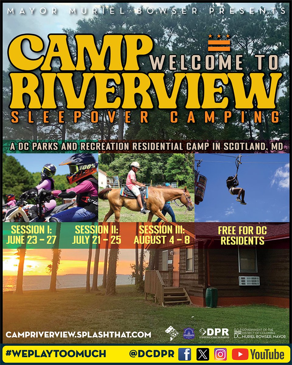 TheAdvoc8te's tweet photo. My fave post of today's ChotR newsletter is this FREE weeklong overnight camp for #DC kids ages 8 to 13. @DCDPR is hosting in-person registration events in #Ward8 now through May 16th! Click link below for details then signup! #FreeInDC #WePlayTooMuch https://t.co/CtqeMmv9Ac