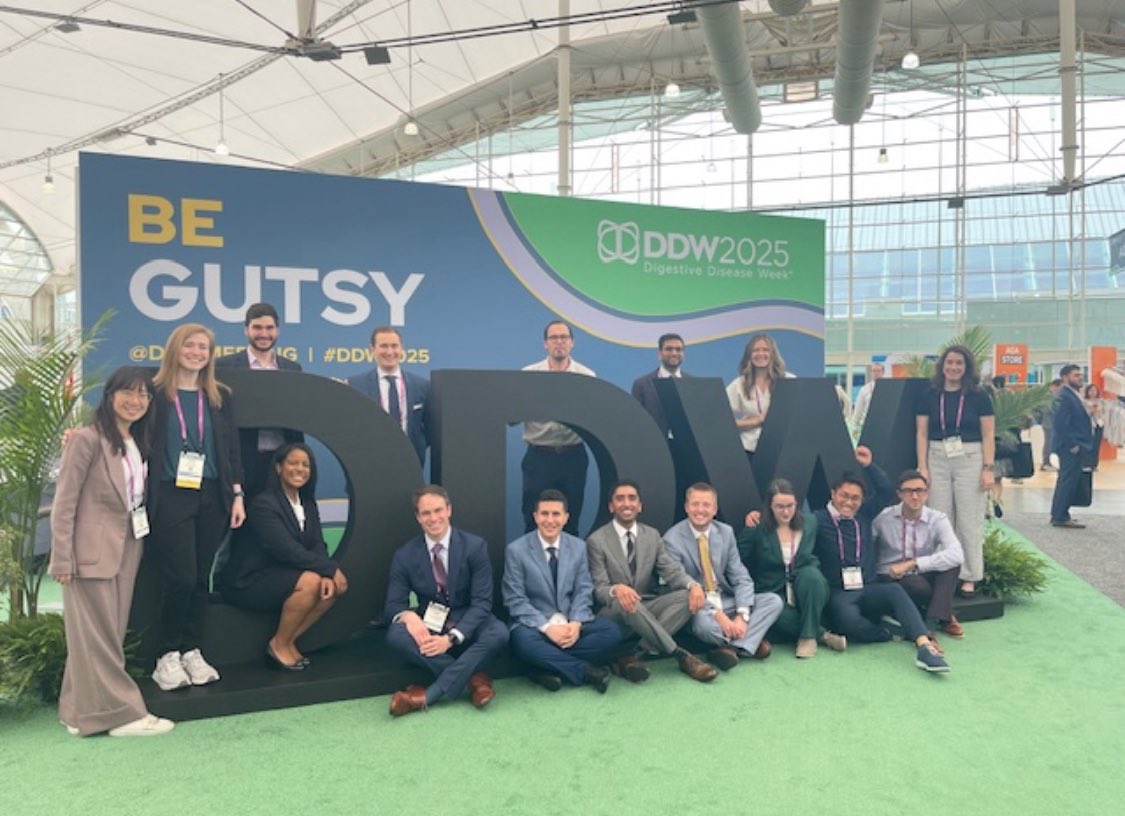 Doug Simonetto, MD (@dougsimonetto) on Twitter photo Another strong showing for our incredibly talented <a href="/MayoClinicGIHep/">Mayo Clinic Gastroenterology & Hepatology</a> fellows at #DDW25 ‼️
2️⃣4️⃣ fellows
3️⃣4️⃣ posters
9️⃣ podium presentations
#ProudPD <a href="/IrisWangMD/">Xiao Jing (Iris) Wang, M.D.</a> <a href="/DarrellPardi/">Darrell Pardi</a> <a href="/hmalhi/">Harmeet Malhi</a> <a href="/AmyOxentenkoMD/">Amy Oxentenko MD</a> Another strong showing for our incredibly talented <a href="/MayoClinicGIHep/">Mayo Clinic Gastroenterology & Hepatology</a> fellows at #DDW25 ‼️
2️⃣4️⃣ fellows
3️⃣4️⃣ posters
9️⃣ podium presentations
#ProudPD <a href="/IrisWangMD/">Xiao Jing (Iris) Wang, M.D.</a> <a href="/DarrellPardi/">Darrell Pardi</a> <a href="/hmalhi/">Harmeet Malhi</a> <a href="/AmyOxentenkoMD/">Amy Oxentenko MD</a>