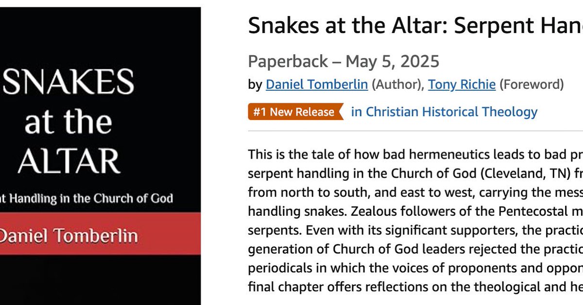Amazon has designated my new book as a #1 New Release. Please share and order your copy today! Click here: amazon.com/Snakes-Altar-S…