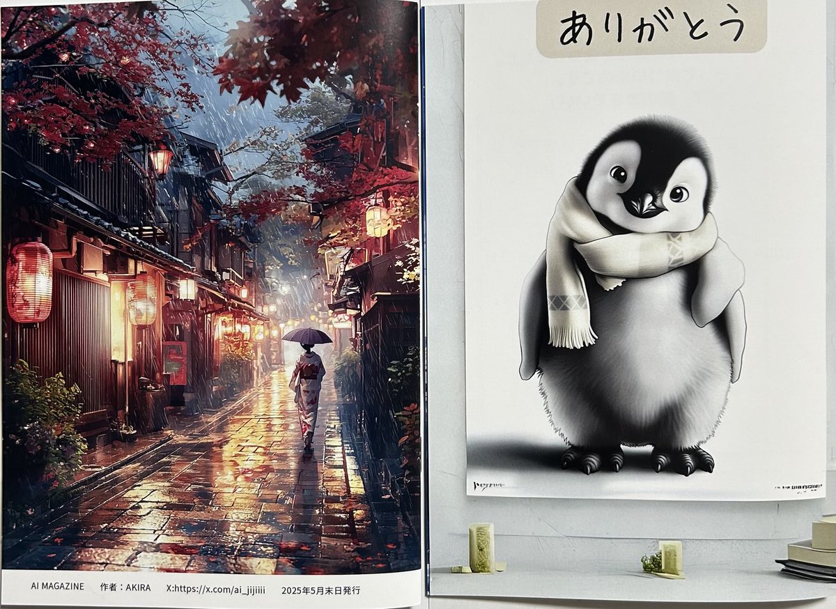 やっとAI絵本とAI_Zineの印刷物が
完成した。

企画構想から約4か月、はじめてで
わからないことばかりだった

テーマ、ストーリー、主人公や主体
デザイン、構成、印刷レイアウト
制作ツール、印刷会社、書店

渋谷神宮前、名古屋丸の内
京都祇園の書店で6月から販売

印刷の仕上がりはGood！