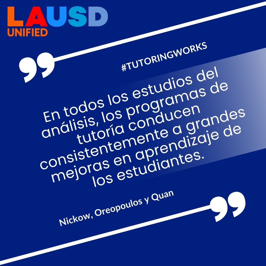 Distrito Escolar Unificado de Los Ángeles (@somoslausd) on Twitter photo 