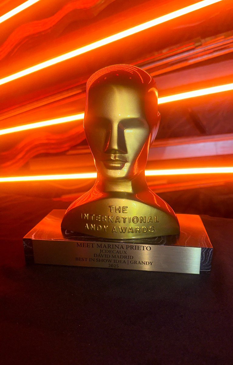 DAVID Madrid (@wearedavidmad) on Twitter photo El premio mayor de los <a href="/andyawards/">andyawards</a>, el Grandy, viene de camino a Madrid gracias a nuestra querida Marina Prieto ❤️ El primero de nuestra historia. Gracias, gracias! #OneTeam El premio mayor de los <a href="/andyawards/">andyawards</a>, el Grandy, viene de camino a Madrid gracias a nuestra querida Marina Prieto ❤️ El primero de nuestra historia. Gracias, gracias! #OneTeam