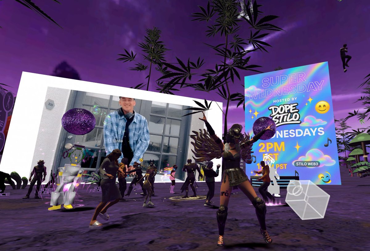iraxlab's tweet image. We attended #SuperWednesday today - @DopeStilo's concert in @StonerWorldGBL on @Spatial_io.
@9dghost #iraxlab #SpatianGuide #Spatial #Web3