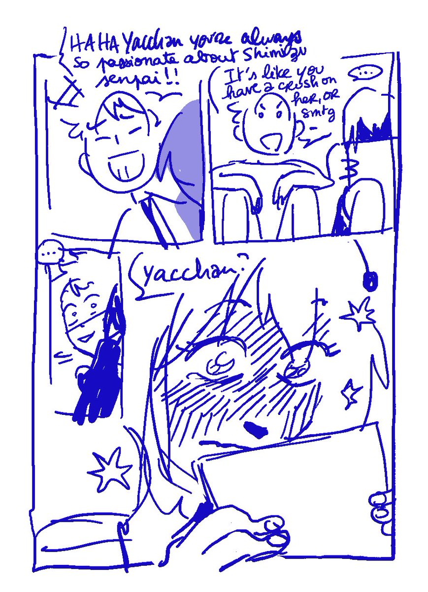 comfy_parkjamas's tweet image. A comic I began some months ago. I love Yacchan and Hinata's relationship 💕💕💕