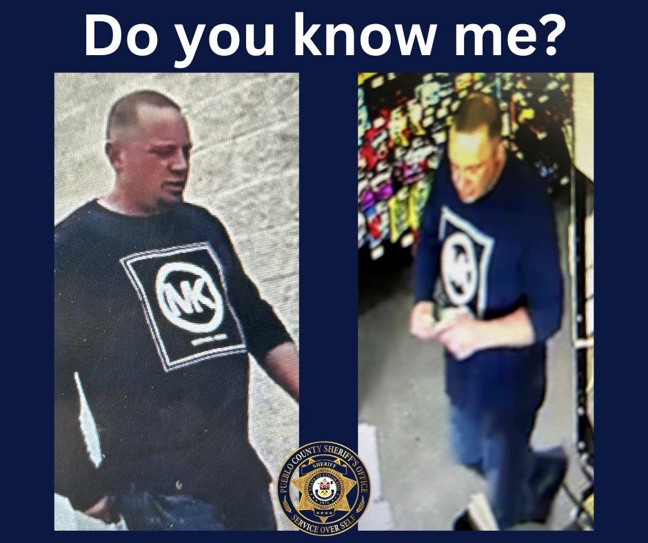 DO I LOOK FAMILIAR?
If you recognize this man, call us at (719) 583-6250, reference #11414. He is being sought in connection with a stolen vehicle seen Wednesday afternoon at the Dollar General,  906 Gold Drive in Pueblo West. Call us or call Crime Stoppers at (719) 542-7867.