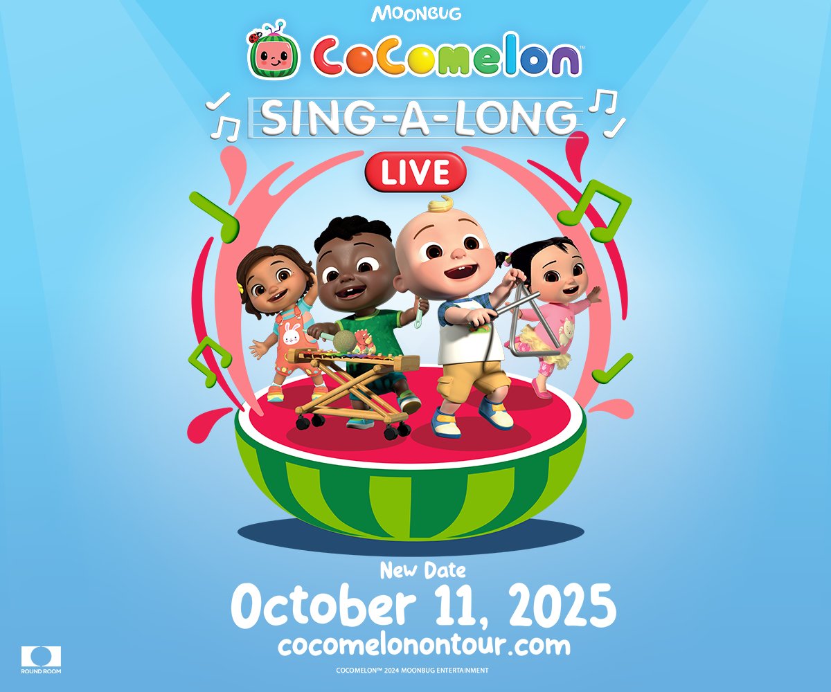 **** SHOW POSTPONED - New Date: October 11th, 2025 ****

🎶 Show Update: CoComelon: Sing-Along Live 🎶

Due to unforeseen circumstances, the CoComelon: Sing-Along Live performance originally scheduled for May 8th at Dort Financial Center has been postponed to October 11th.

🎟️