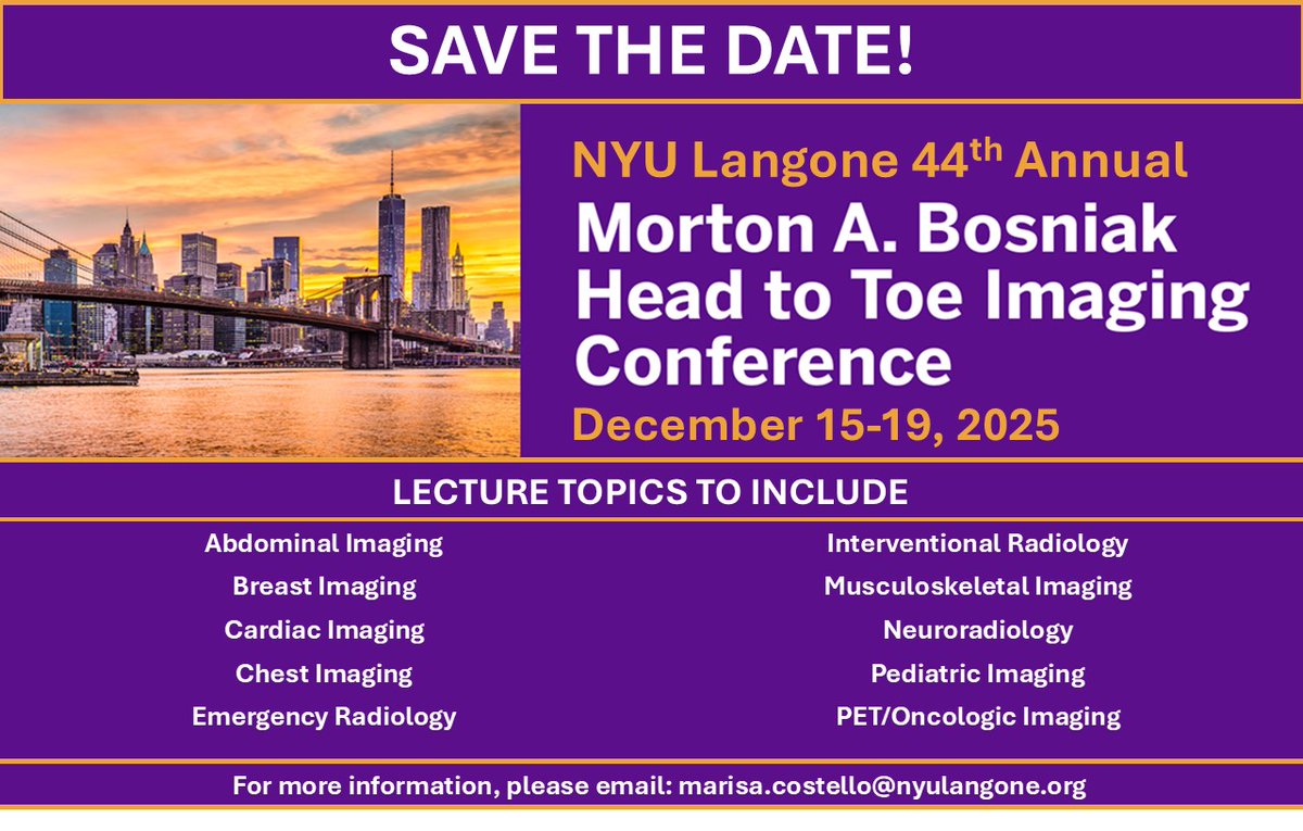 NYU Langone Health Department of Radiology (@nyuimaging) on Twitter photo Join <a href="/NYUImaging/">NYU Langone Health Department of Radiology</a> for the 2025 Head to Toe Imaging Conference in December! Join <a href="/NYUImaging/">NYU Langone Health Department of Radiology</a> for the 2025 Head to Toe Imaging Conference in December!