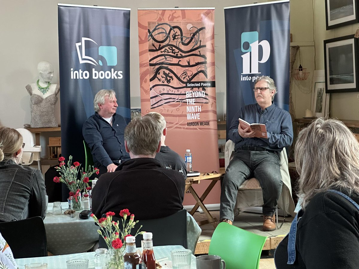 After the launch, the buying...
Gordon Meade's selected poems Beyond the Ninth Wave is a book you really should have if you appreciate contemporary poetry, especially of the Scottish variety:
intocreative.co.uk/shop/intobooks…