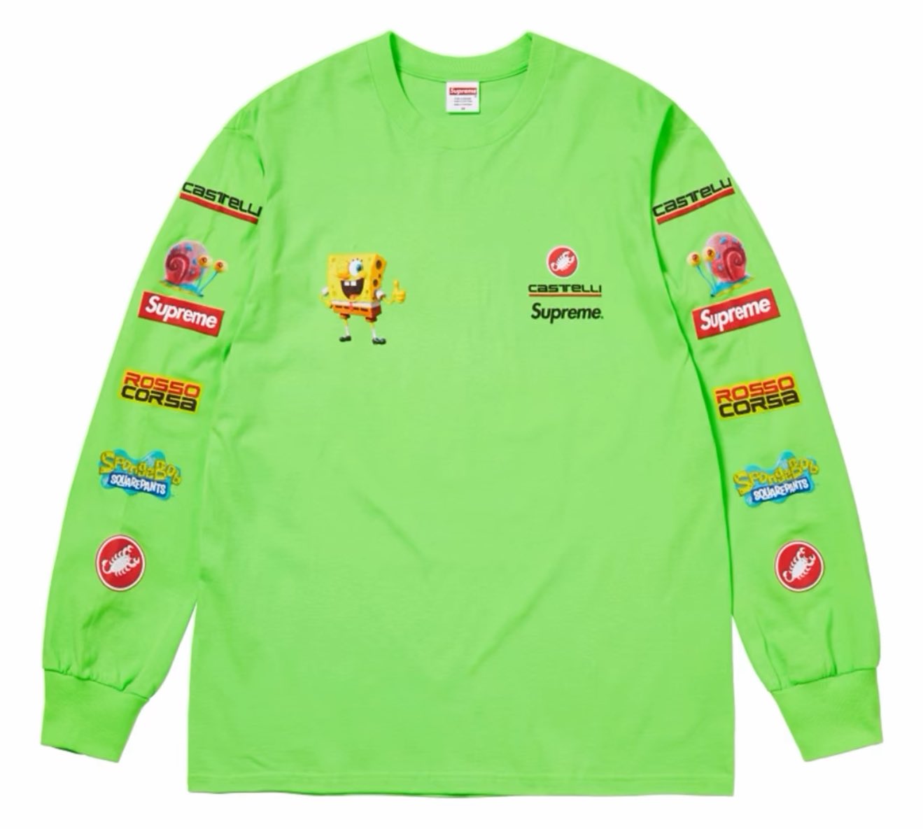 Supreme スポンジボブ サイクルジャージ M Supreme TVアニメ「スポンジボブ」とのコラボアイテム カステリ