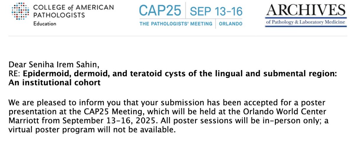 Happy to share that our abstract has been accepted for #CAP25 🤩 See you all in Orlando 💫