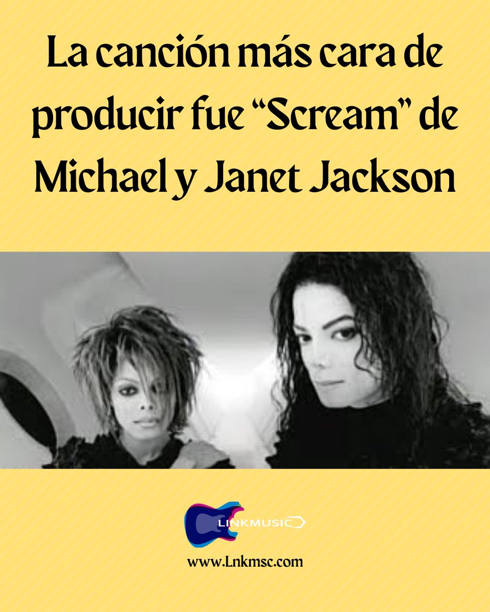 Costó más de 7 millones de dólares producir el #videoclip en #1995. 💸📼

¿Lo sabías?🤔

🎸🎸🎸🎸🎸🎸🎸

#SomosLinkmusic #sabiasque #music #musica #michaeljackson #janet #7millones