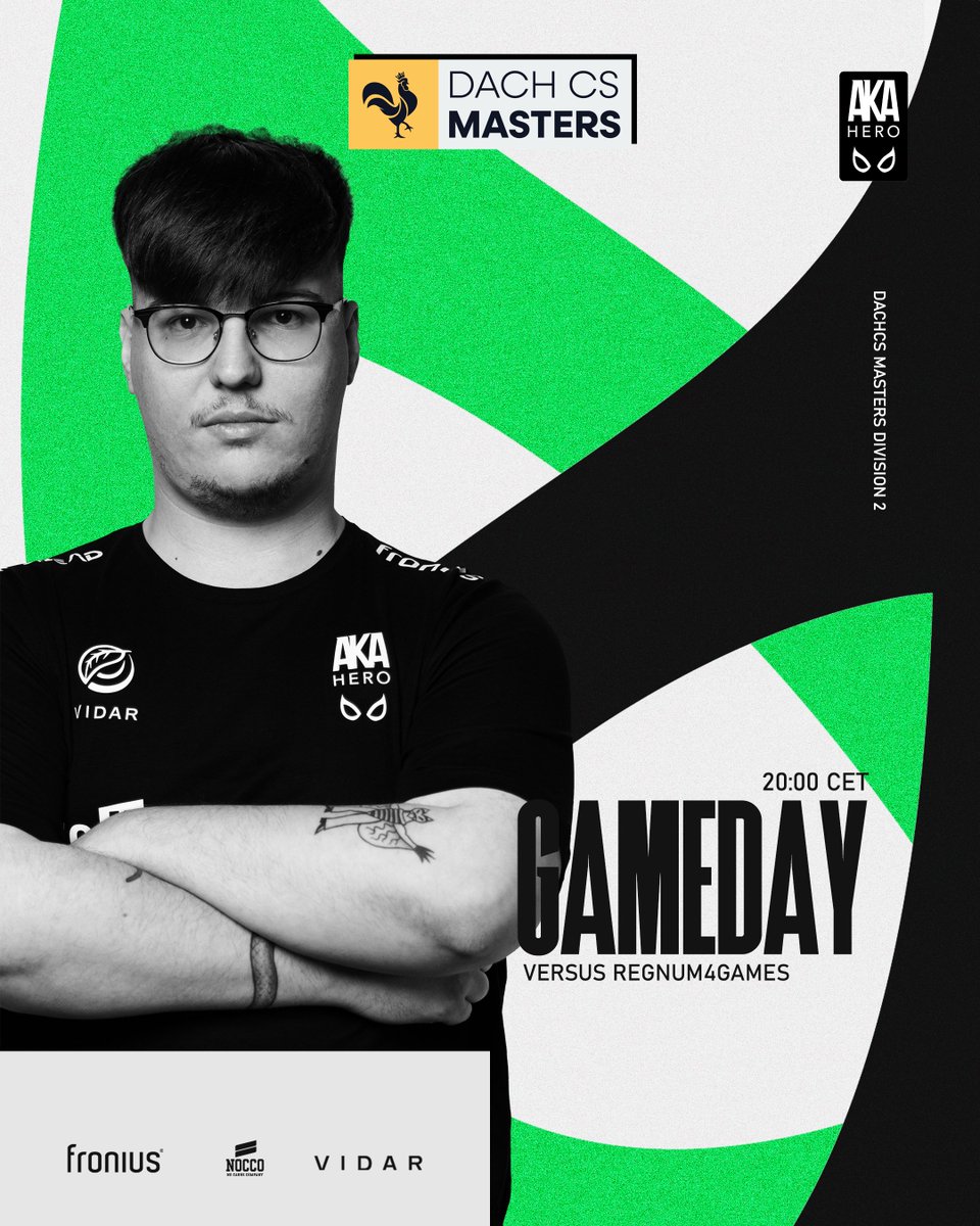 AKA HERO (@akaheroesport) on Twitter photo Last Match before we start into the Playoffs next week!
⏲️20.00 CET
🆚<a href="/regnum4games/">regnum4games</a>
📺twitch.tv/dach_cs2
<a href="/mexoozje/">mexoozje</a> <a href="/hannes_lul/">hANNEs</a> <a href="/SpidergumCS/">Spidergum 🍉</a> <a href="/aaroNNNcs/">AKA Aaron</a> <a href="/rulz_cs/">AKA rulz</a>
#BEAHERO Last Match before we start into the Playoffs next week!
⏲️20.00 CET
🆚<a href="/regnum4games/">regnum4games</a>
📺twitch.tv/dach_cs2
<a href="/mexoozje/">mexoozje</a> <a href="/hannes_lul/">hANNEs</a> <a href="/SpidergumCS/">Spidergum 🍉</a> <a href="/aaroNNNcs/">AKA Aaron</a> <a href="/rulz_cs/">AKA rulz</a>
#BEAHERO