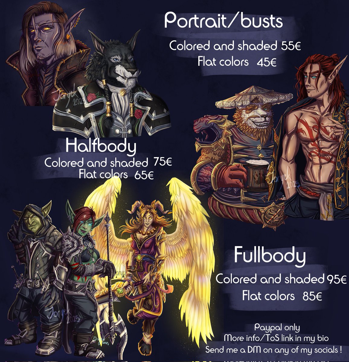 🌼May C0m1sns are OPEN🌼

Your OC deserves a LEGENDARY art dont hesitate and grab a slot :3

If you are interested or have any questions DM me anywhere 💜 

All RT's are greatly apprecieated 💜🙏 

#warcraft #warcraftart #worldofwarcraft #dnd #dndcharacter