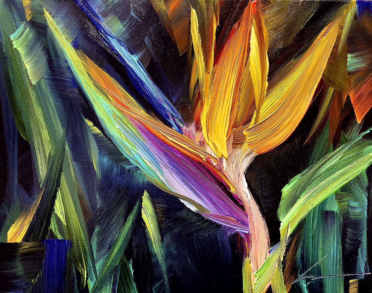 My bird of paradise flower painting