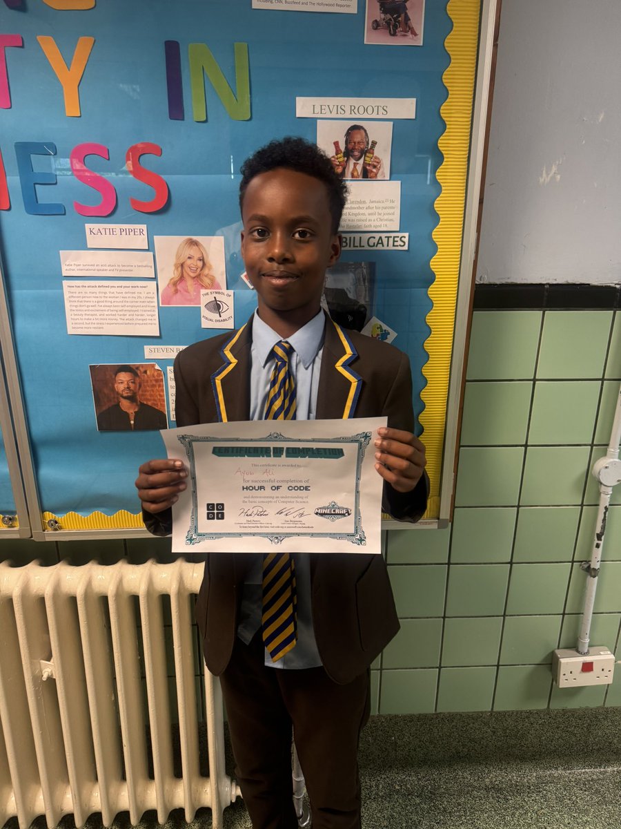 Huge well done to Ayub for completing his Hour of Code 💪💻

You demonstrated some excellent skills with your Minecraft coding.