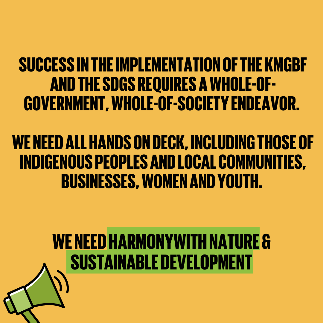 What’s the #KMGBF? 

It's a historic agreement to halt and reverse biodiversity loss through 23 targets by 2030.

It’s a roadmap towards living in harmony with nature and its implementation requires a whole-of-government, whole-of-society push. 

#BiodiversityDay
