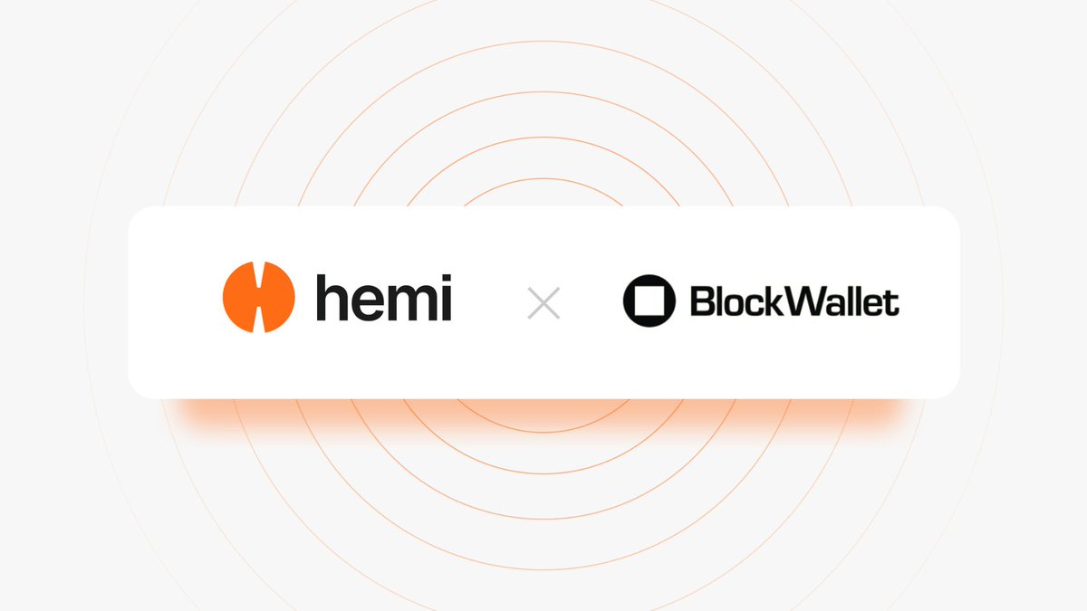 Hemi (@hemi_xyz) on Twitter photo Native support for Hemi mainnet is live in <a href="/GetBlockWallet/">BlockWallet</a>, giving users direct access to staking, LP, lending, and more through a secure self-custodial wallet.
Explore Hemi in BlockWallet ⤵️
hemi.xyz/blog/hemi-coll… Native support for Hemi mainnet is live in <a href="/GetBlockWallet/">BlockWallet</a>, giving users direct access to staking, LP, lending, and more through a secure self-custodial wallet.
Explore Hemi in BlockWallet ⤵️
hemi.xyz/blog/hemi-coll…