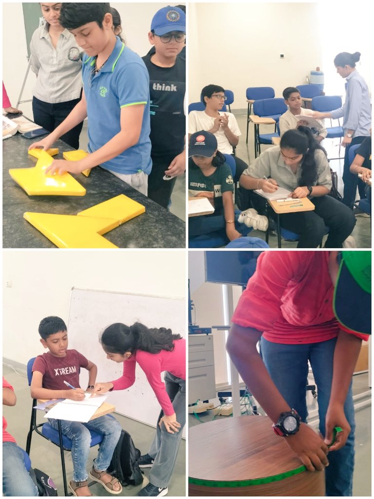 RSCRajkot's tweet image. &quot;Unlocking Math Secrets! @RSCRajkot&apos;s Numbers &amp;amp; Geometry workshop at Summer Science Camp covered numbers &amp;amp; series, Pi puzzles, measuring Pi, Fibonacci sequence &amp;amp; more! Expert shared fun shortcuts &amp;amp; tips, making math easy! #SummerScience #MathWorkshop #RSCRajkot&quot;