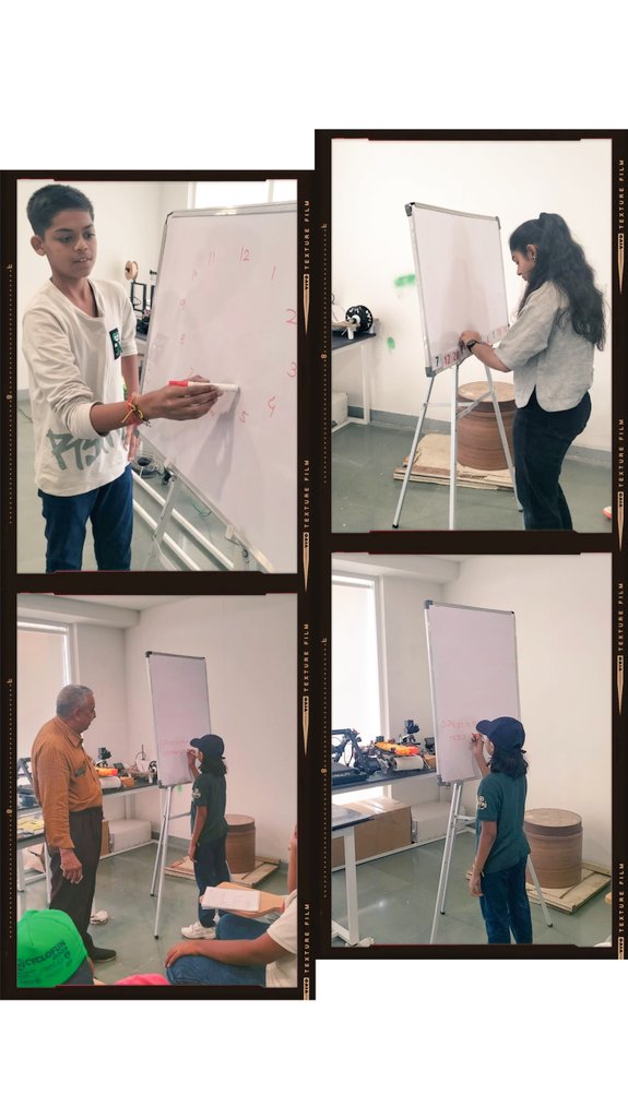 RSCRajkot's tweet image. &quot;Unlocking Math Secrets! @RSCRajkot&apos;s Numbers &amp;amp; Geometry workshop at Summer Science Camp covered numbers &amp;amp; series, Pi puzzles, measuring Pi, Fibonacci sequence &amp;amp; more! Expert shared fun shortcuts &amp;amp; tips, making math easy! #SummerScience #MathWorkshop #RSCRajkot&quot;