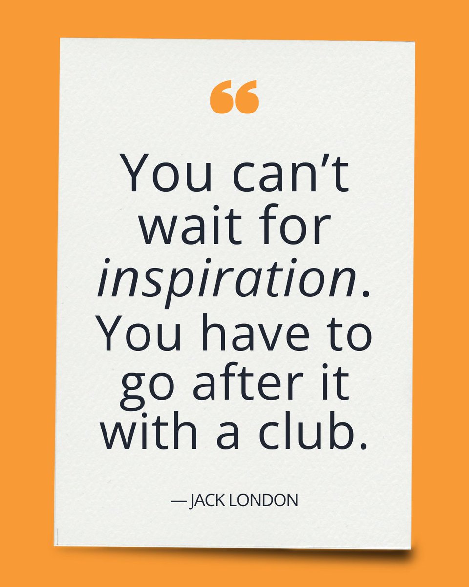 “You can’t wait for inspiration. You have to go after it with a club.” — Jack London

Don’t wait for the perfect moment—create it. Start writing today!

#authorlife #indieauthorlife #indieauthor #writinginspiration #inspirationalquote