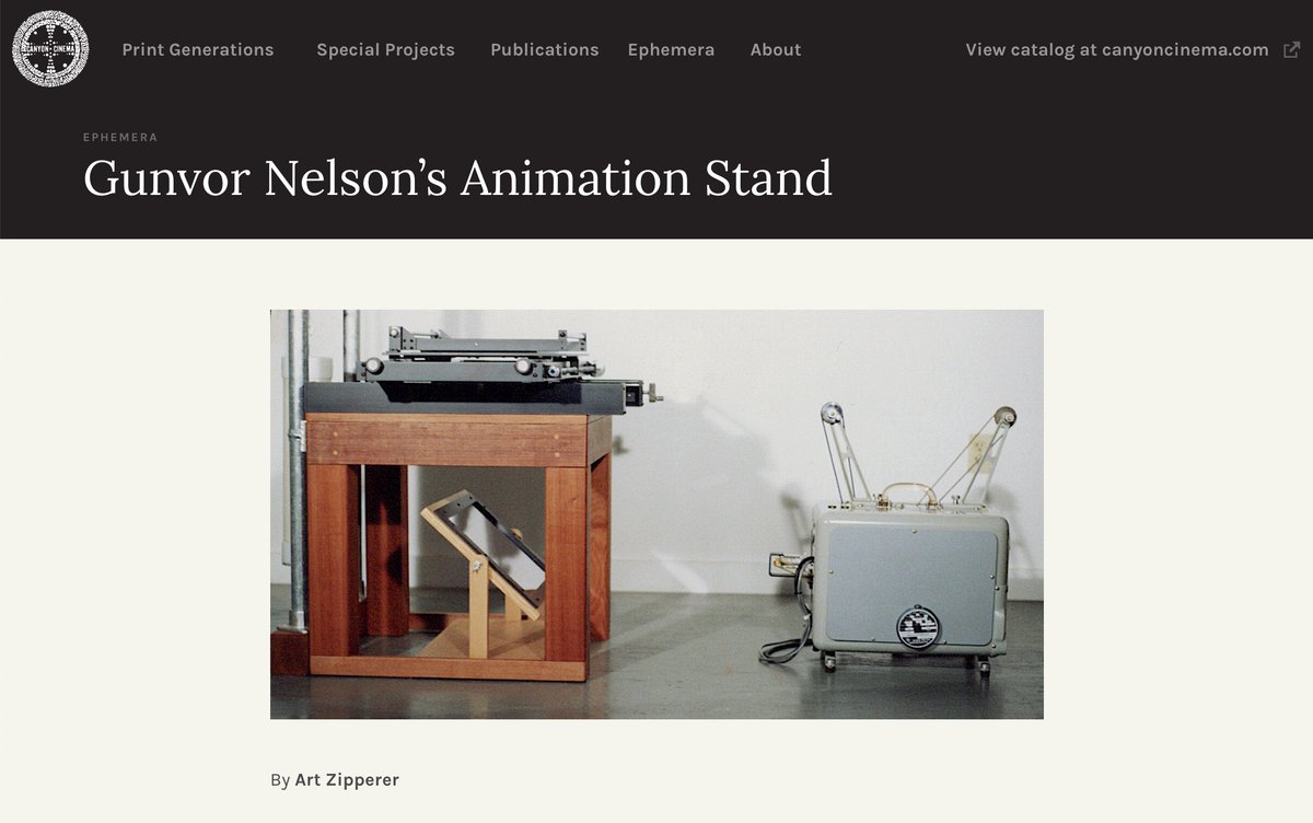 canyoncinema's tweet image. New on Canyon Cinema Connects: Gunvor Nelson&apos;s Animation Stand, by Art Zipperer

🔗 connects.canyoncinema.com/gunvor-nelsons…

#gunvornelson #animationstand #rearprojection #artzipperer