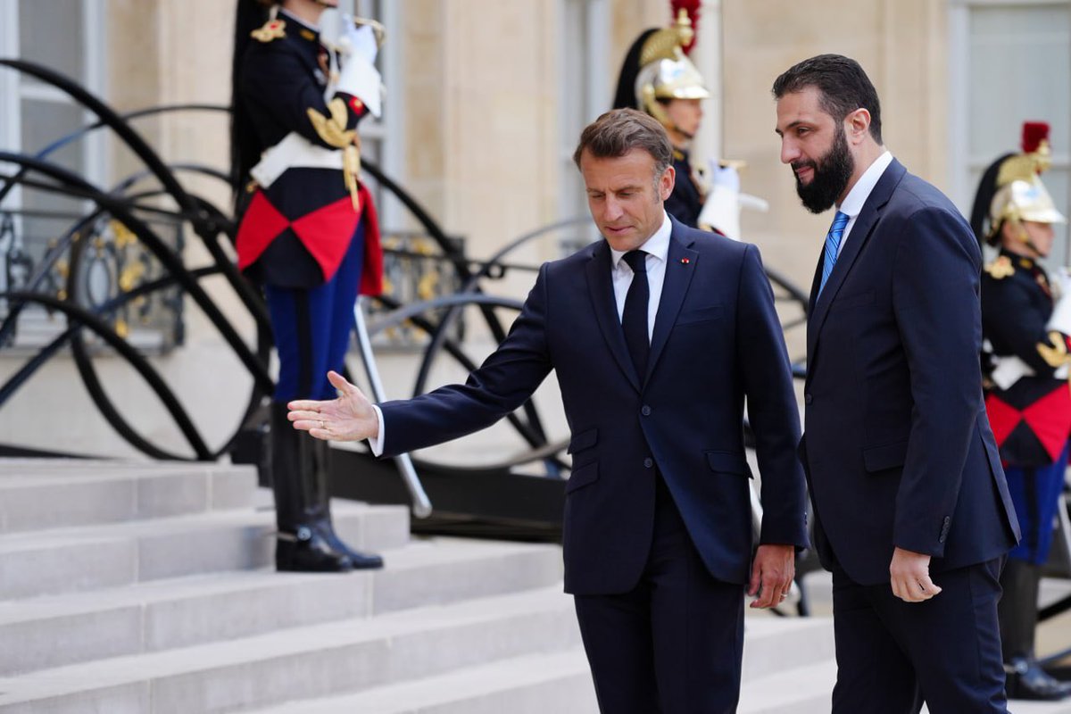BREAKING:

Syrian President Ahmed al-Sharaa met with French President Emmanuel Macron in Paris.