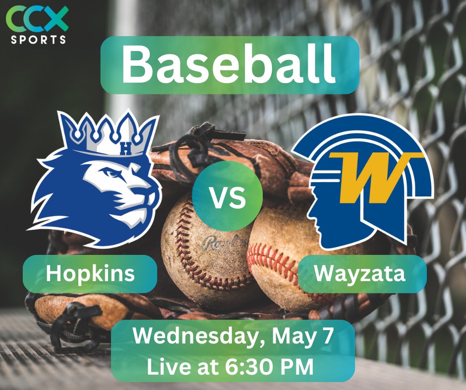 CCX Sports (@ccxsports) on Twitter photo Tonight is our last baseball game of the regular season. Join us for our live coverage as the <a href="/HopkinsBaseball/">Hopkins Royals BSBL</a> takes on <a href="/wtbaseball2023/">Wayzata Trojans Baseball</a>! βΎοΈ
Watch our free coverage on CCX1 (Comcast 12sd/ 799hd). Games can also be streamed at online at ccxmedia.org/watch-live
<a href="/WayzataTrojans/">Wayzata Trojans</a> Tonight is our last baseball game of the regular season. Join us for our live coverage as the <a href="/HopkinsBaseball/">Hopkins Royals BSBL</a> takes on <a href="/wtbaseball2023/">Wayzata Trojans Baseball</a>! βΎοΈ
Watch our free coverage on CCX1 (Comcast 12sd/ 799hd). Games can also be streamed at online at ccxmedia.org/watch-live
<a href="/WayzataTrojans/">Wayzata Trojans</a>