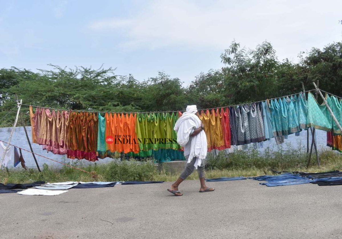 A laundry #workers  drying up the washed cloths on a hot sunny day at #Ukkadam Dhobi Khana in #Coimbatore.

#coimbatorelife  #coimbatorediaries   #photographers_of_india  #photography  #photojournalism  #COLOURS 

<a href="/NewIndianXpress/">The New Indian Express</a>
<a href="/xpresstn/">TNIE Tamil Nadu</a>
Express photo: <a href="/meetsenbaga/">S.Senbagapandiyan</a>
