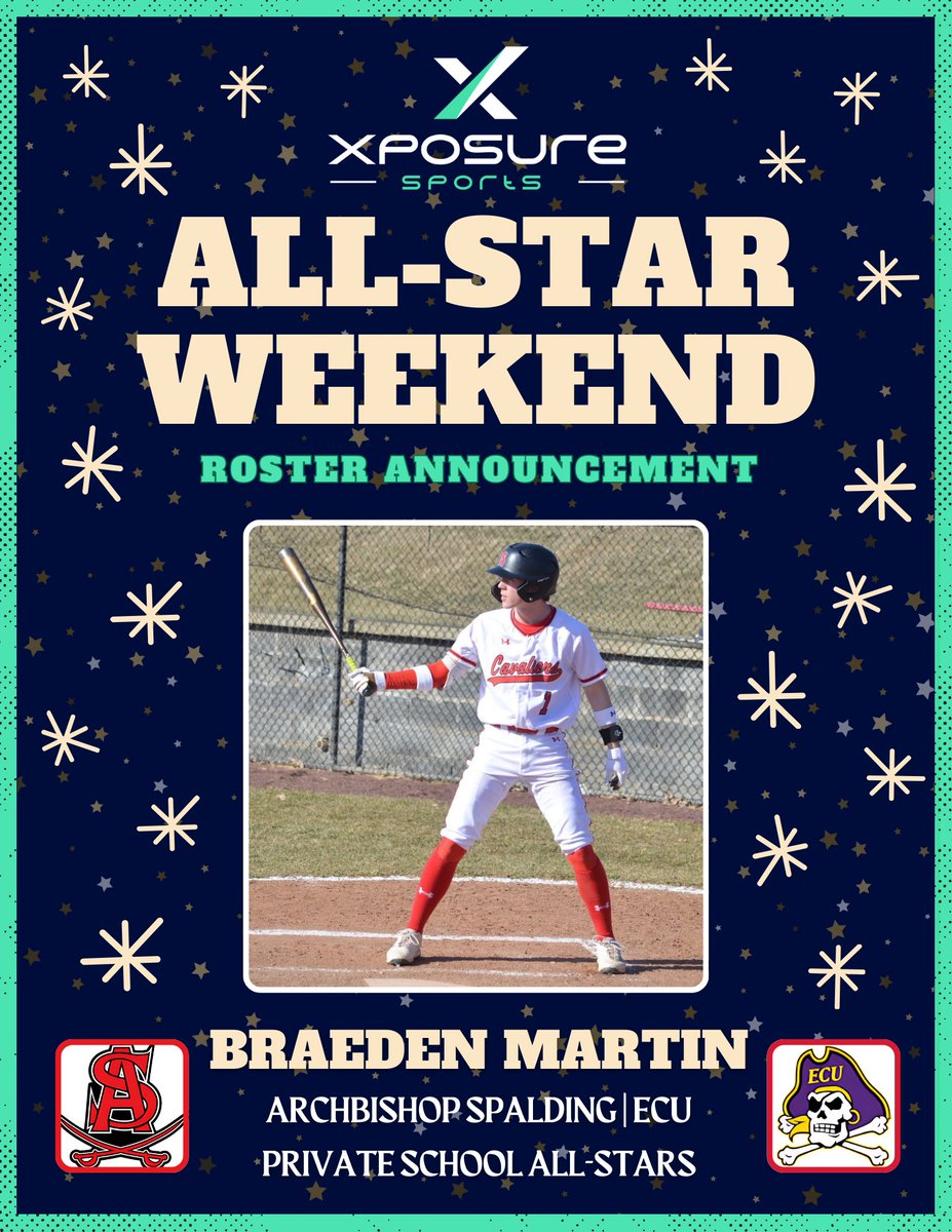 ⭐️⚾️𝟐𝟎𝟐𝟓 𝐀𝐋𝐋-𝐒𝐓𝐀𝐑 𝐖𝐄𝐄𝐊𝐄𝐍𝐃⚾️⭐️

🚨 𝑹𝑶𝑺𝑻𝑬𝑹 𝑨𝑵𝑵𝑶𝑼𝑵𝑪𝑬𝑴𝑬𝑵𝑻 🚨

We would like to welcome 𝑩𝒓𝒂𝒆𝒅𝒆𝒏 𝑴𝒂𝒓𝒕𝒊𝒏 from Archbishop Spalding to this year's All-Star Weekend! 👊

📅 𝗠𝗮𝘆 𝟯𝟭𝘀𝘁 - 𝗝𝘂𝗻𝗲 𝟭𝘀𝘁
🏟️ 𝗛𝗮𝗿𝗳𝗼𝗿𝗱 𝗖𝗖