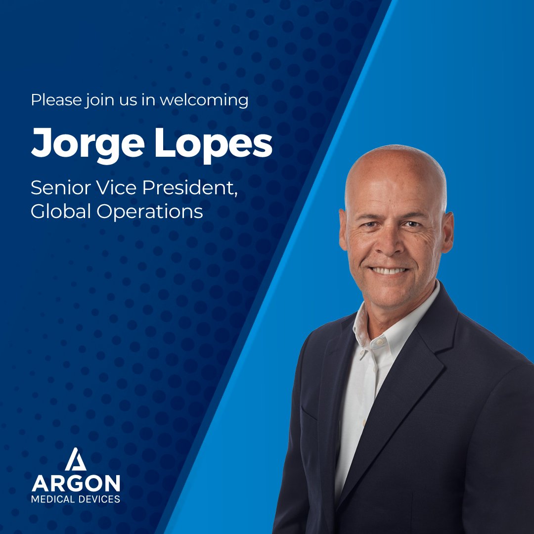 Excited to welcome Jorge Lopes as SVP of Global Operations at <a href="/ArgonMedical/">Argon Medical</a>! With 30+ years in operational experience—including roles at QMed, Olympus &amp; J&amp;J—Jorge brings a strong track record of transformation. Join me in welcoming him to the team!