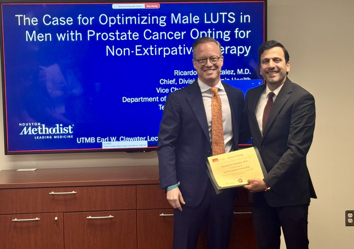 Bilal Farhan, MD FACS (@bilalfarhanmd) on Twitter photo An honor to host Dr. Ricardo Gonzalez <a href="/RRGonzalezMD/">Ricardo R Gonzalez MD</a> as our Clawater Visiting Professor at <a href="/UTMBUrology/">UTMBUrology</a>. A true leader in BPH and Voiding Dysfunction, he delivered an outstanding lecture and hands-on training session. Thank you for your dedication to surgical education! An honor to host Dr. Ricardo Gonzalez <a href="/RRGonzalezMD/">Ricardo R Gonzalez MD</a> as our Clawater Visiting Professor at <a href="/UTMBUrology/">UTMBUrology</a>. A true leader in BPH and Voiding Dysfunction, he delivered an outstanding lecture and hands-on training session. Thank you for your dedication to surgical education!