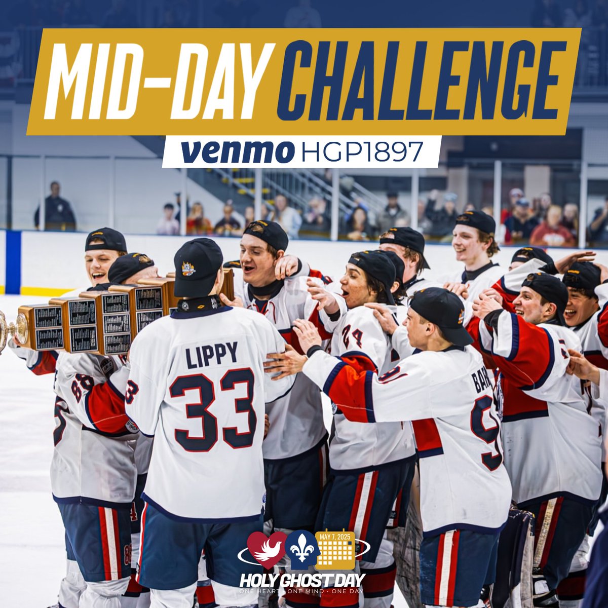 HolyGhostPrep's tweet image. Mid-Day Challenge is happening NOW! Help us raise an additional $5,000 by the end of day bell (2:30pm) and our HGP Development Committee with donate $5,000. You gift now will help us reach this goal! Donate online (holyghostprep.org/hgd) or Venmo us (@HGP1897!) #1heart1mind1day