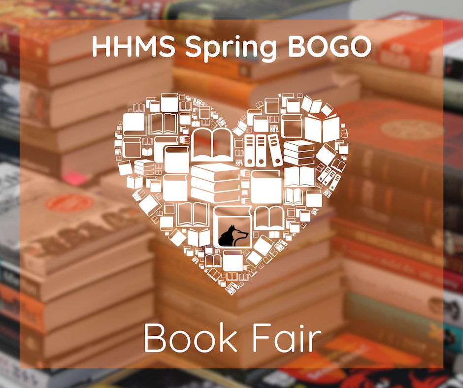 Hamilton Heights School Corporation (@hhschuskies) on Twitter photo The HHMS Spring Book Fair is running from Mon 5/12 - Wed 5/21! 📚
We have ewallet! Load $ onto an ewallet (no fee), & students needn't bring cash
Set up an ewallet: bookfairs.scholastic.com/bf/hamiltonhei…
Volunteer to help (must have current background check on file):
docs.google.com/forms/d/e/1FAI… The HHMS Spring Book Fair is running from Mon 5/12 - Wed 5/21! 📚
We have ewallet! Load $ onto an ewallet (no fee), & students needn't bring cash
Set up an ewallet: bookfairs.scholastic.com/bf/hamiltonhei…
Volunteer to help (must have current background check on file):
docs.google.com/forms/d/e/1FAI…