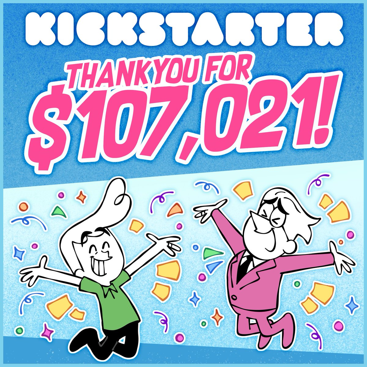 Starghettis's tweet image. π THE KICKSTARTER IS OVER!! We got 120% FUNDED!! π
I still can't believe it, and I'll never be able to thank you enough.
Thank you for believing in us in a time where LGBTQ+ rights are being threatened the most and educational animation is getting defunded.
We'll do our best π