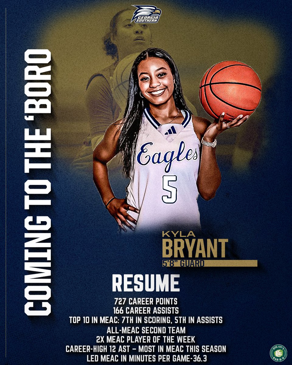 The ‘Boro just got a whole lot tougher! Kyla Bryant is officially in the building! 🦅🏀

#HailSouthern