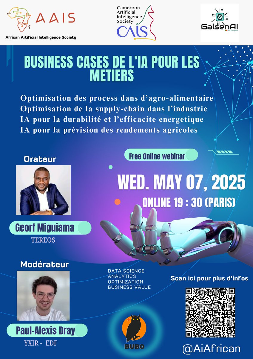 ArmelCPU's tweet photo. N'hesitez pas à vous connecter tout à l'heure.

Participer à la réunion Zoom
https://t.co/pKhqz1IKw4
ID de réunion: 812 4144 7333
Code secret: 490546

#ai #africa #data #datathenewgold #Scienceproject https://t.co/ngVliWDeV1