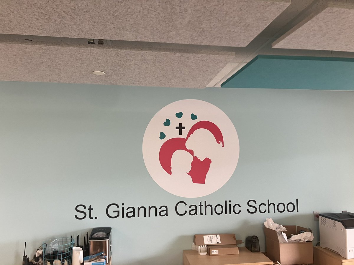 Mrs. M. Wallace (@mewallace18) on Twitter photo Our school logo is up on display for all to see when you come and visit the school office. So beautiful and welcoming.<a href="/StGiannaOCSB/">St. Gianna OCSB</a> Our school logo is up on display for all to see when you come and visit the school office. So beautiful and welcoming.<a href="/StGiannaOCSB/">St. Gianna OCSB</a>