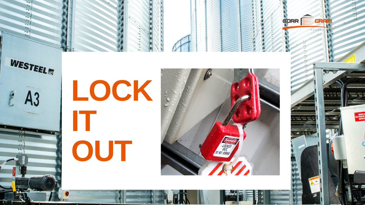 CorrGrain's tweet photo. At CORR Grain, protecting our people starts with everyday actions that put safety first.

Tip 2: Lock It Out – Never perform maintenance on equipment without proper lockout/tagout procedures. It could save a life — maybe yours.

#FarmSafe #CORRGrain #DoingTheRightThingForYourFarm https://t.co/7rbjGGLxvM