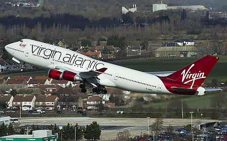 'Wide-body Wednesday' this week features this terrific shot of G-VBIG 'Tinker Belle' departing LHR back in March 2012 by ©️ Chris Lofting. Joining the leisure fleet based at LGW in 2016, she became a firm favourite on the MCO route✈️😍 #VirginAtlantic #B747 #qots