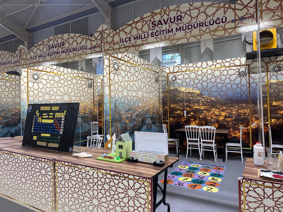 Okullarımızdaki bilim ve teknoloji temalı projelerimizi Mardin halkına sunacağımız #MARDİNFEST’te #GeleceğiTasarla’maya biz de varız! 🧬👨‍🏭

🗓: 8-9 Mayıs 2025

<a href="/tcmeb/">Millî Eğitim Bakanlığı</a>
<a href="/Yusuf__Tekin/">Yusuf Tekin</a>
<a href="/Mardin_Valiligi/">Mardin Valiliği</a>
<a href="/tuncay_akkoyun/">Tuncay Akkoyun</a>
<a href="/mardinilmem/">Mardin İl Millî Eğitim Müdürlüğü</a>
<a href="/ali_eyyupkoca/">Ali Eyyupkoca</a>
<a href="/mardinarge/">Mardin İl MEM AR-GE</a>