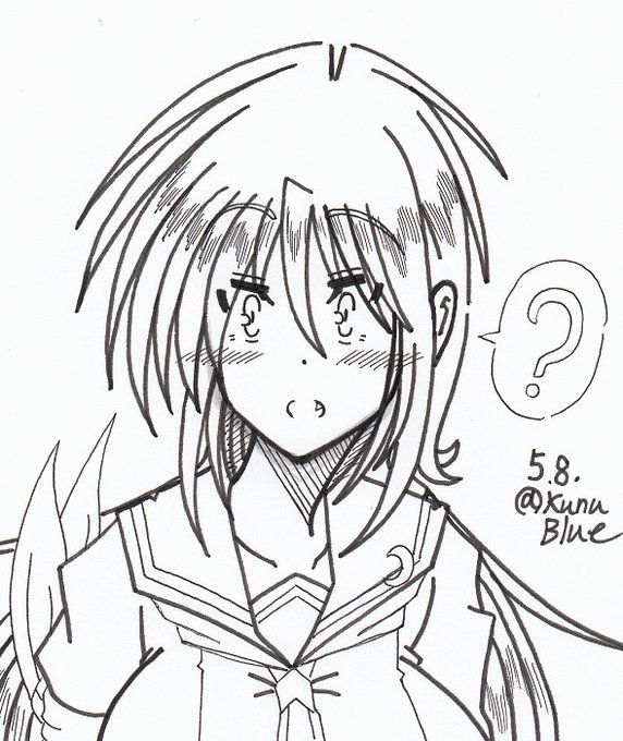 司令官から任務の説明を聞いているさっちんを描きました。 