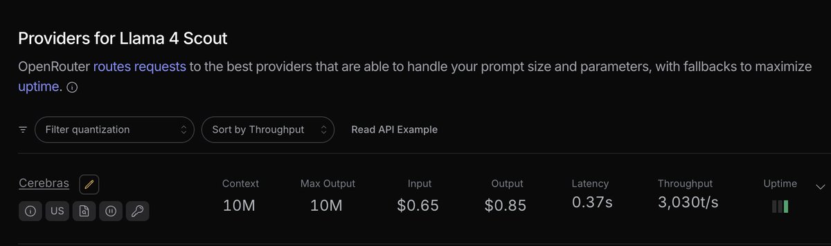 OpenRouterAI's tweet image. TIP💡: Append &quot;:nitro&quot; to the end of any model slug to get the fastest-known provider for it.

Equivalent to sorting by throughput: