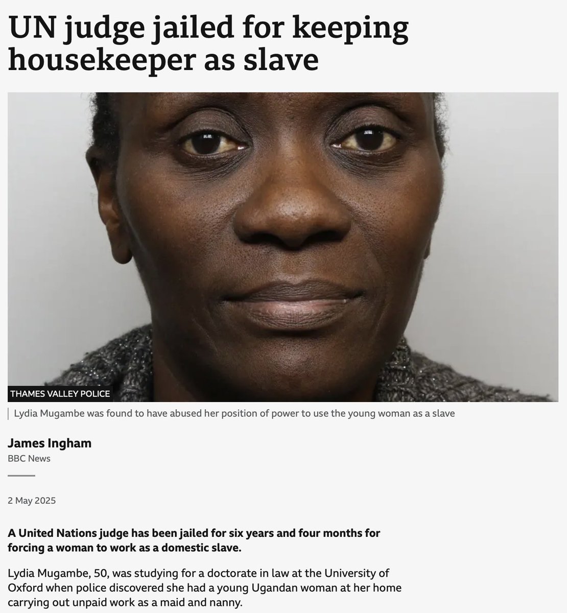 Unbelievable.

This was a human rights judge as well, by the way.