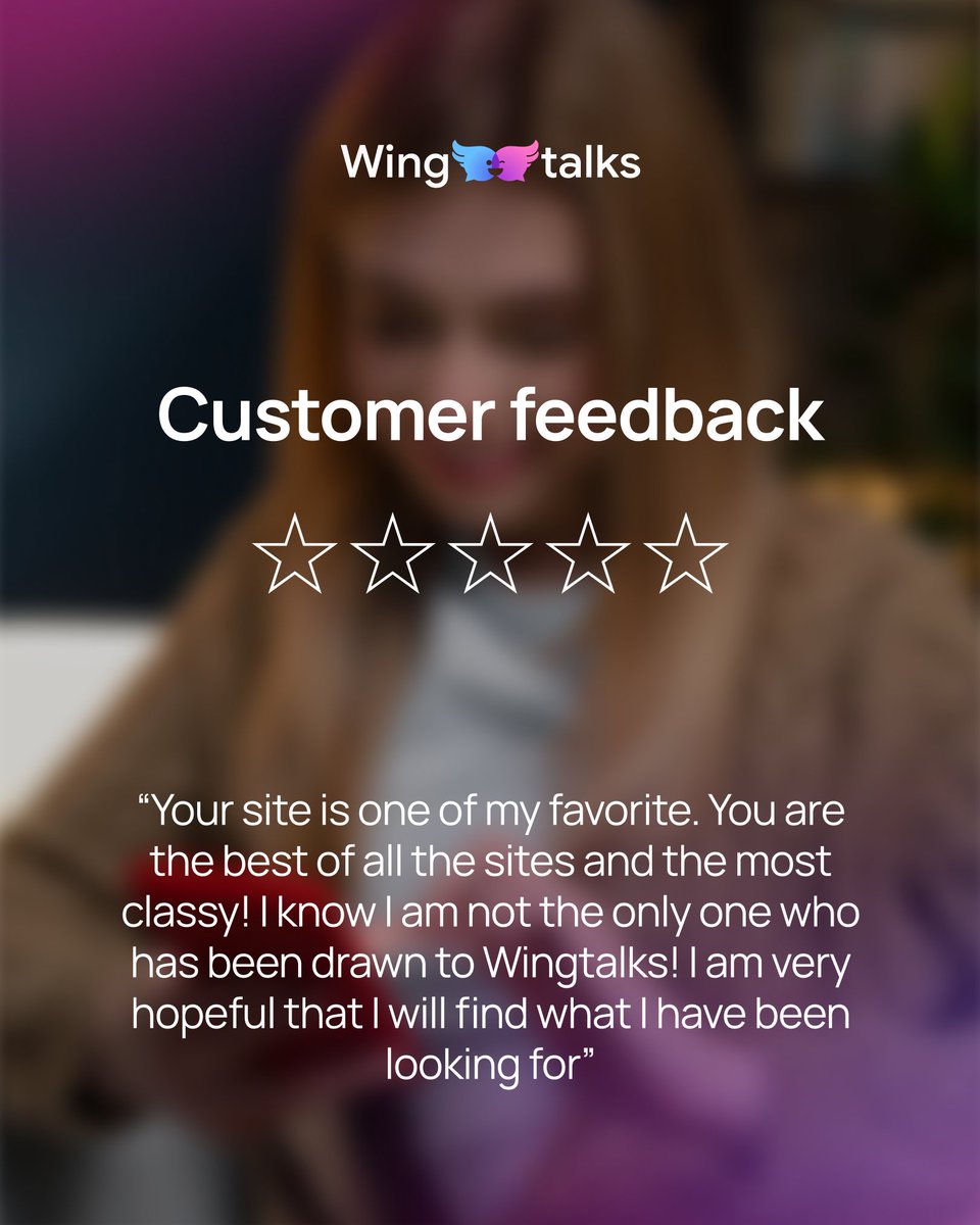 wingtalkscom's tweet image. 💛 Thank you for being part of this journey with us!

Individual experiences may vary

#UserFeedback #Wingtalks