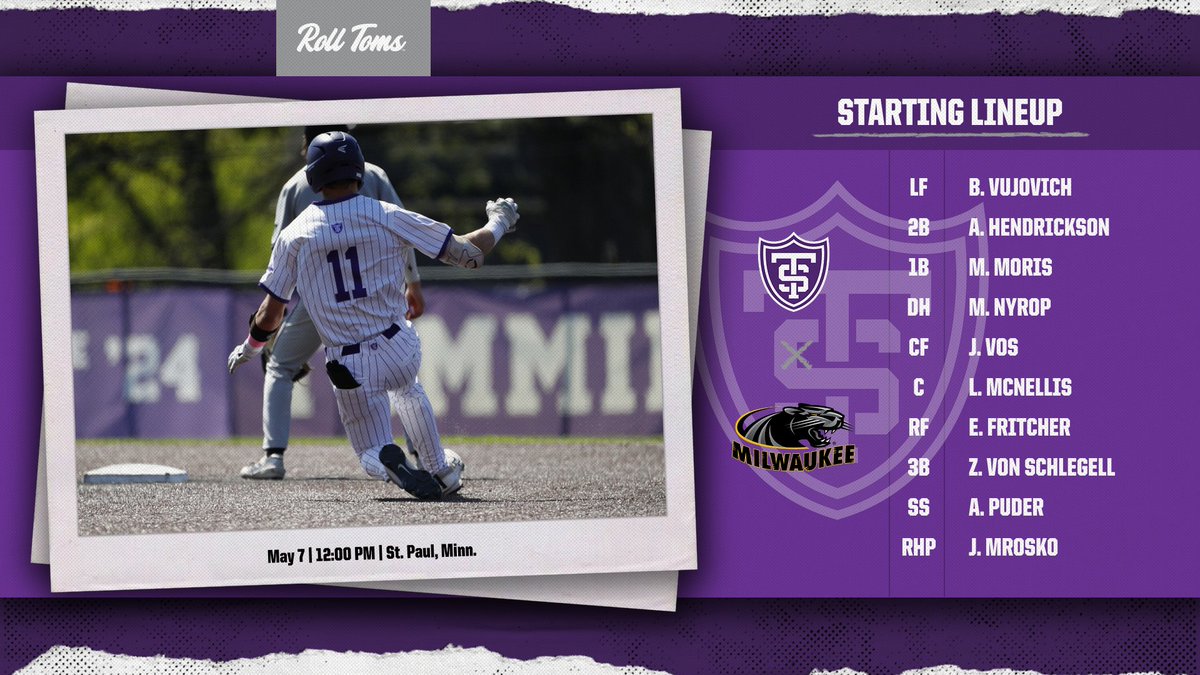 Today's starting lineup! 
#RollToms