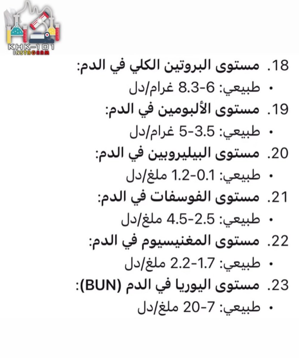 أرقام طبية لازم تعرفها :