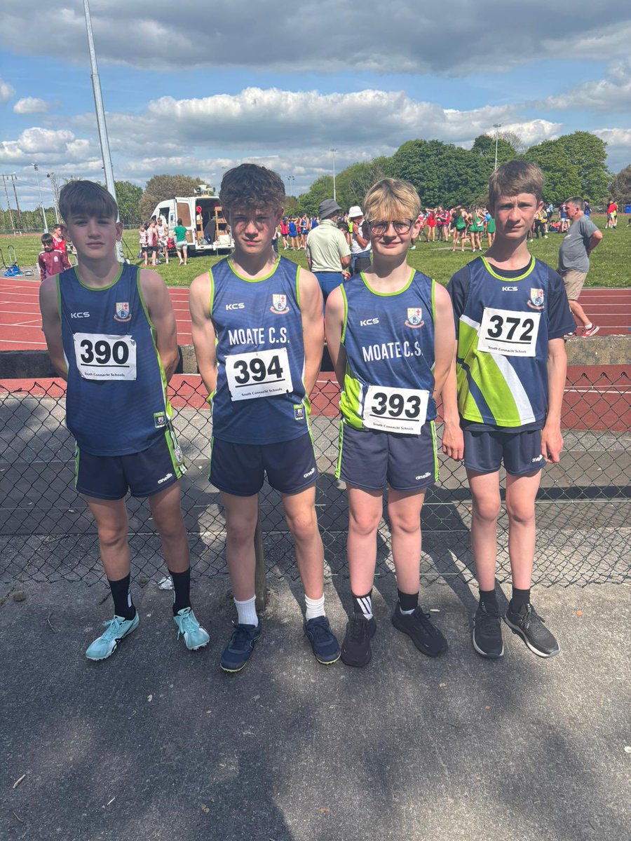 moatecs's tweet image. South Connacht Track and Field Champions. 
Congrats to the following who have qualified for the Finals. Aoife Cronin 75m Hurdles, Adedoyin Showunmi 200m sprint, Emily Galvin Javelin , Cormac Murray 75m Hurdles, Nathan Marsh Javelin & Ally Duffy 1500m race. 👏