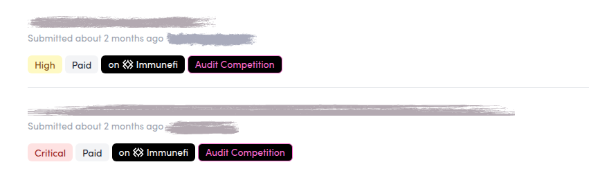 Gritty (@0xgritty_twts) on Twitter photo Got my first payout from audit competitions.
Thank you <a href="/immunefi/">Immunefi</a> for the opportunity Got my first payout from audit competitions.
Thank you <a href="/immunefi/">Immunefi</a> for the opportunity