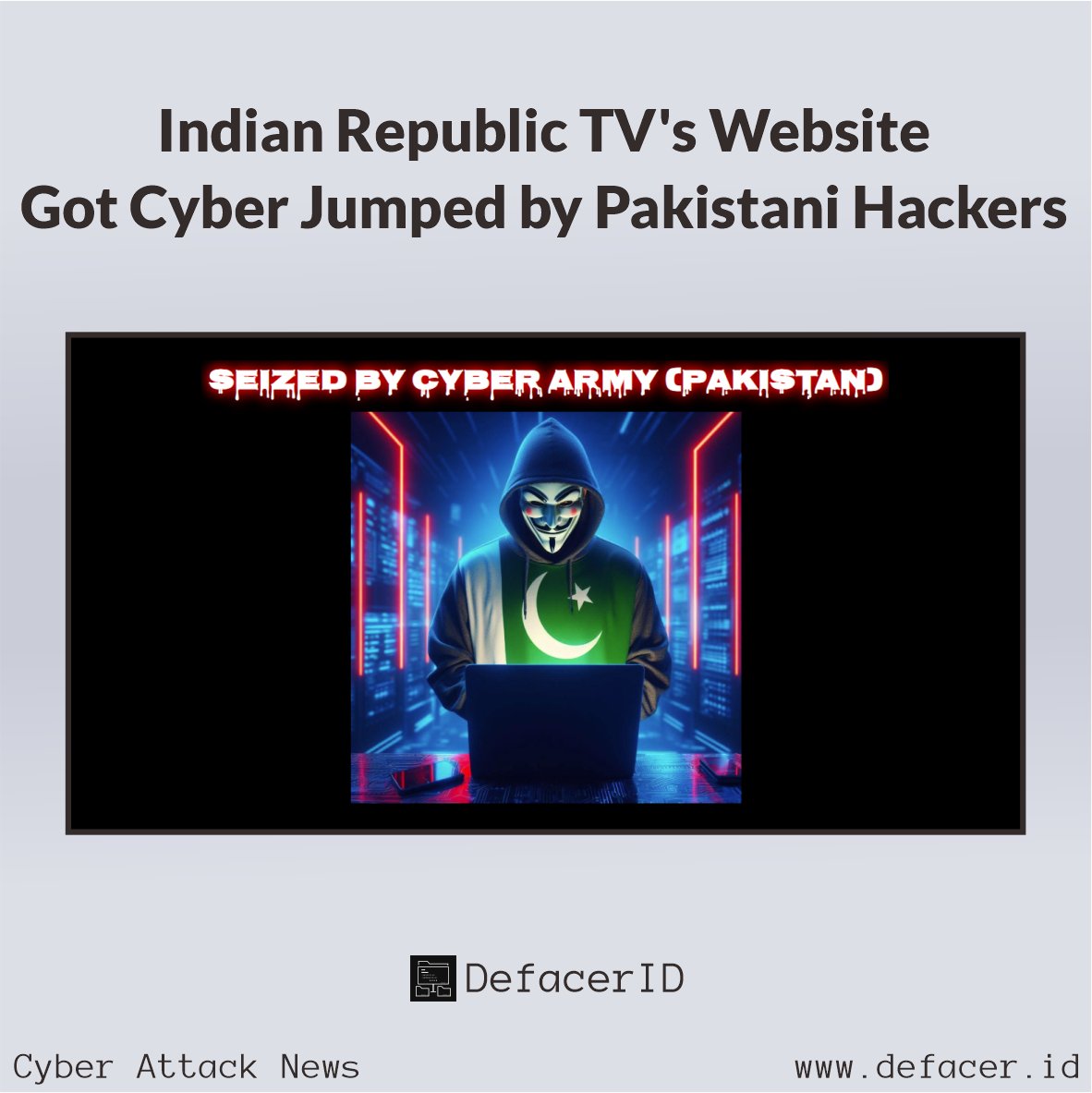 Indian Republic TV Website Targeted in Cyberattack by Pakistani Hackers 

Link: news.defacer.id/indian-republi…
Telegram: t.me/CyberAttackArc…

#Pakistan #Attack #India